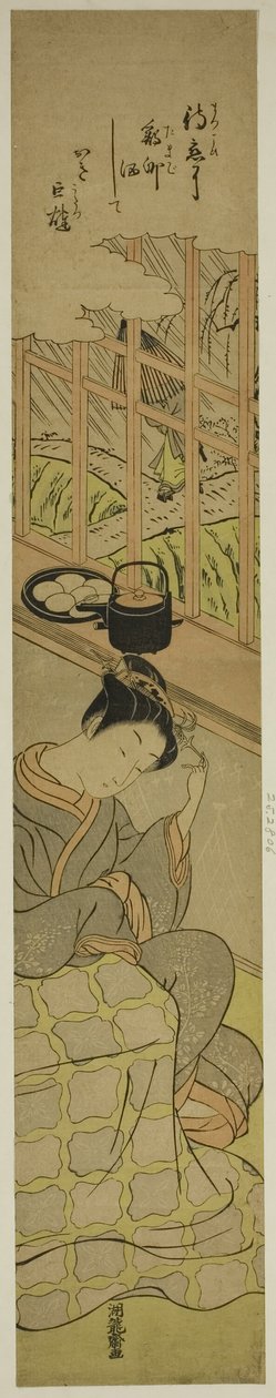 sevgilisini beklemek by Isoda Koryusai