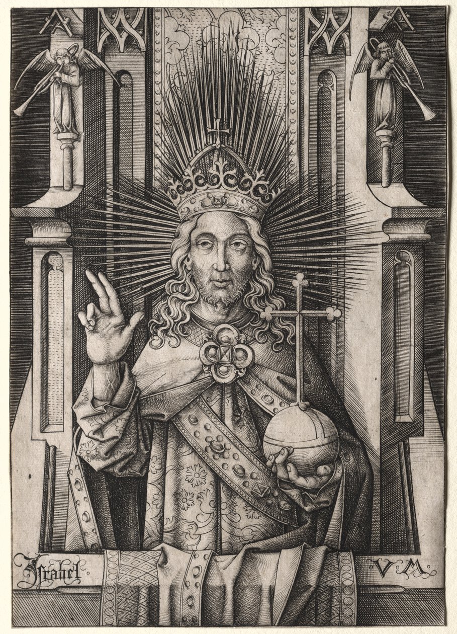 Kurtarıcı İsa (Salvator Mundi) by Israhel van Meckenem