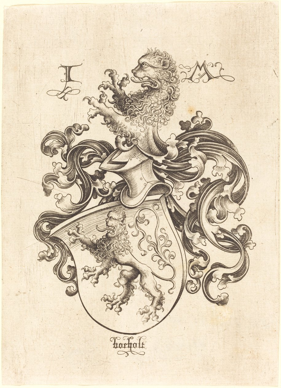 Aslan ile Arması by Israhel van Meckenem