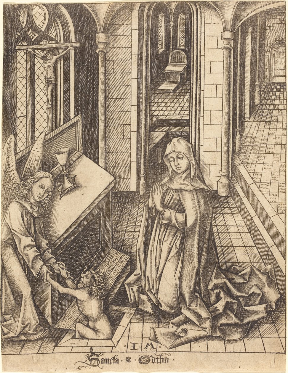 Aziz Ottilia, c.14751480. by Israhel van Meckenem