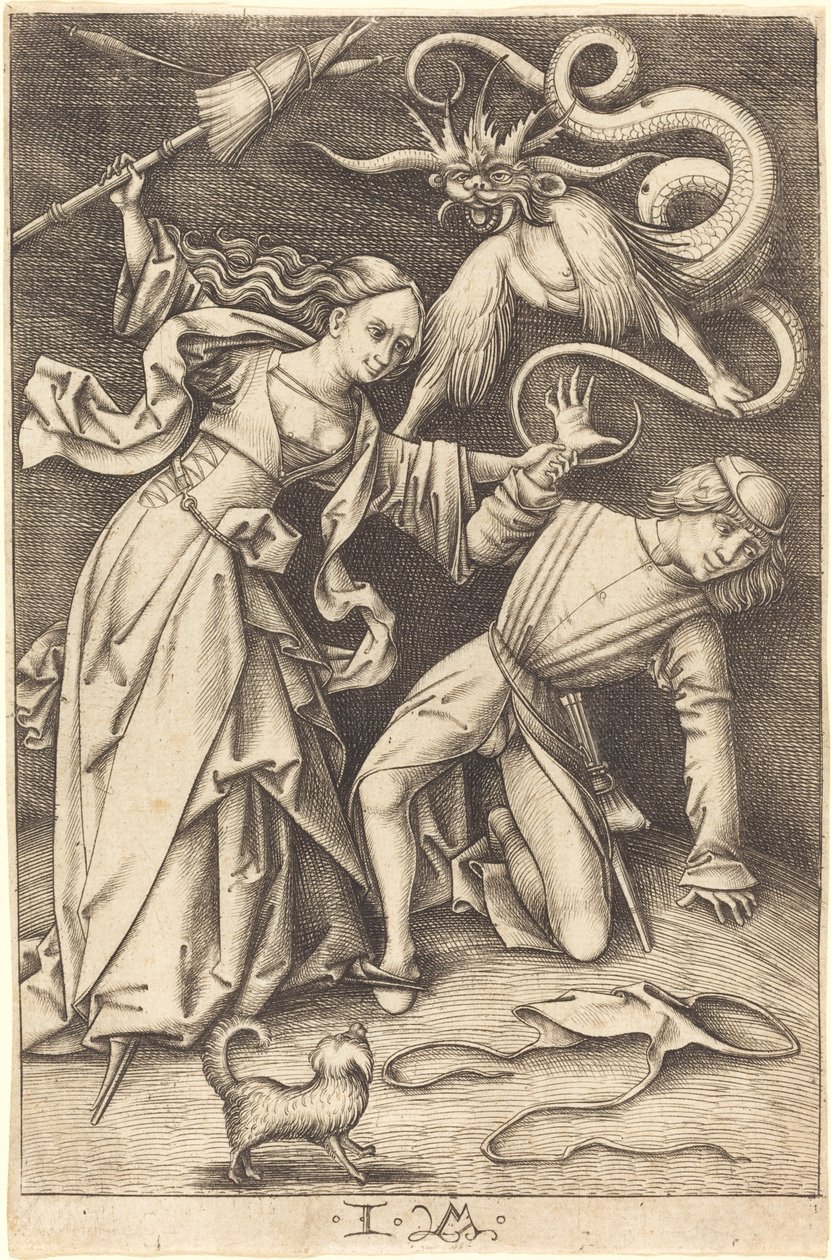 Kızgın Kadın, c. 14951503. by Israhel van Meckenem