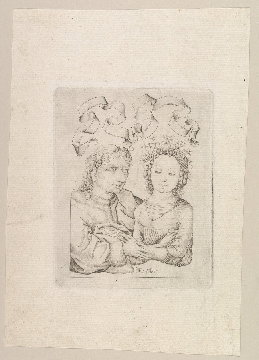 Uyumsuz Çift, ca. 1480-90. by Israhel van Meckenem
