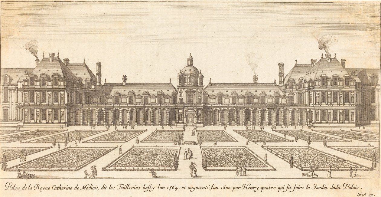 Kraliçe Catherine de Medici Sarayı by Israël Silvestre