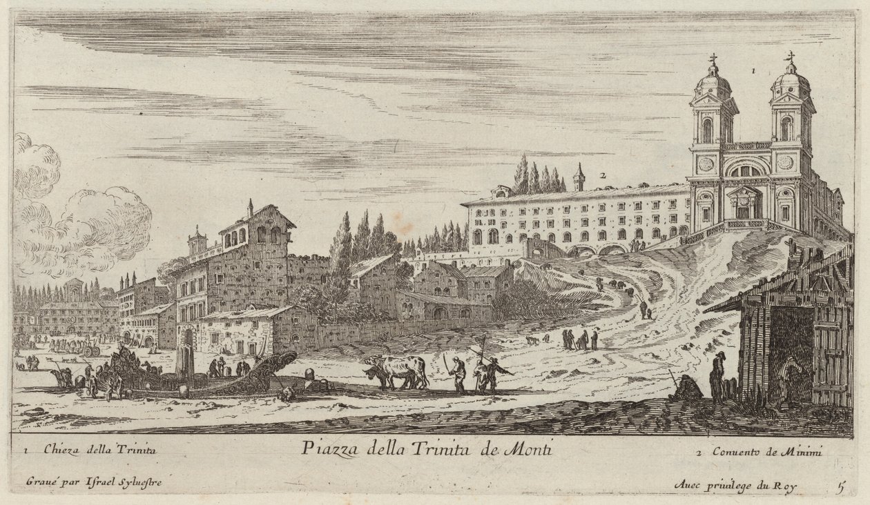 Trinita de Monti meydanı by Israël Silvestre