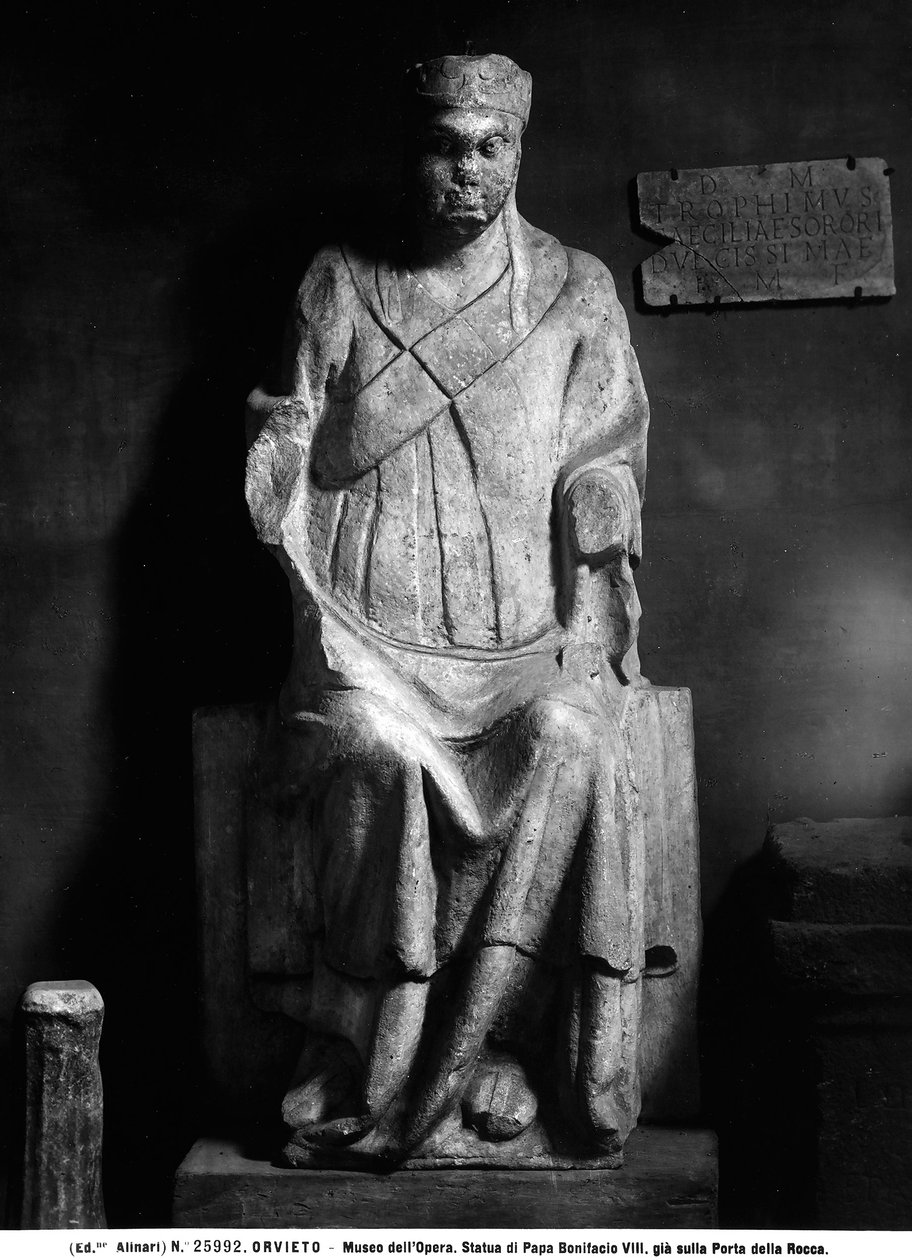 Papa Boniface VIII Heykeli (c.1235-1303) by Italian School