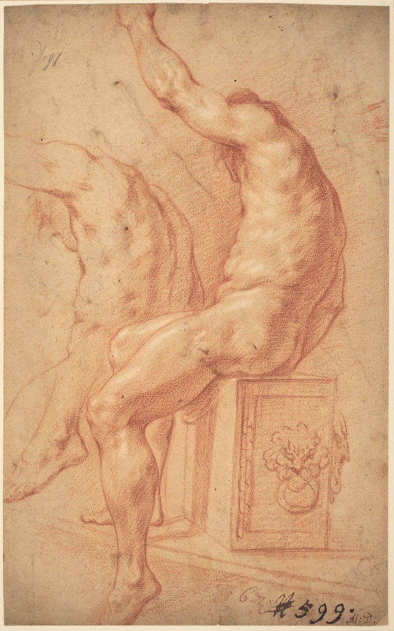 Oturmuş Çıplak by Italian 17th Century