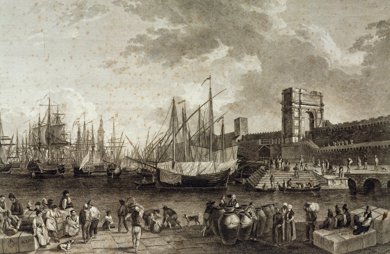 Ancona limanı by Italian School
