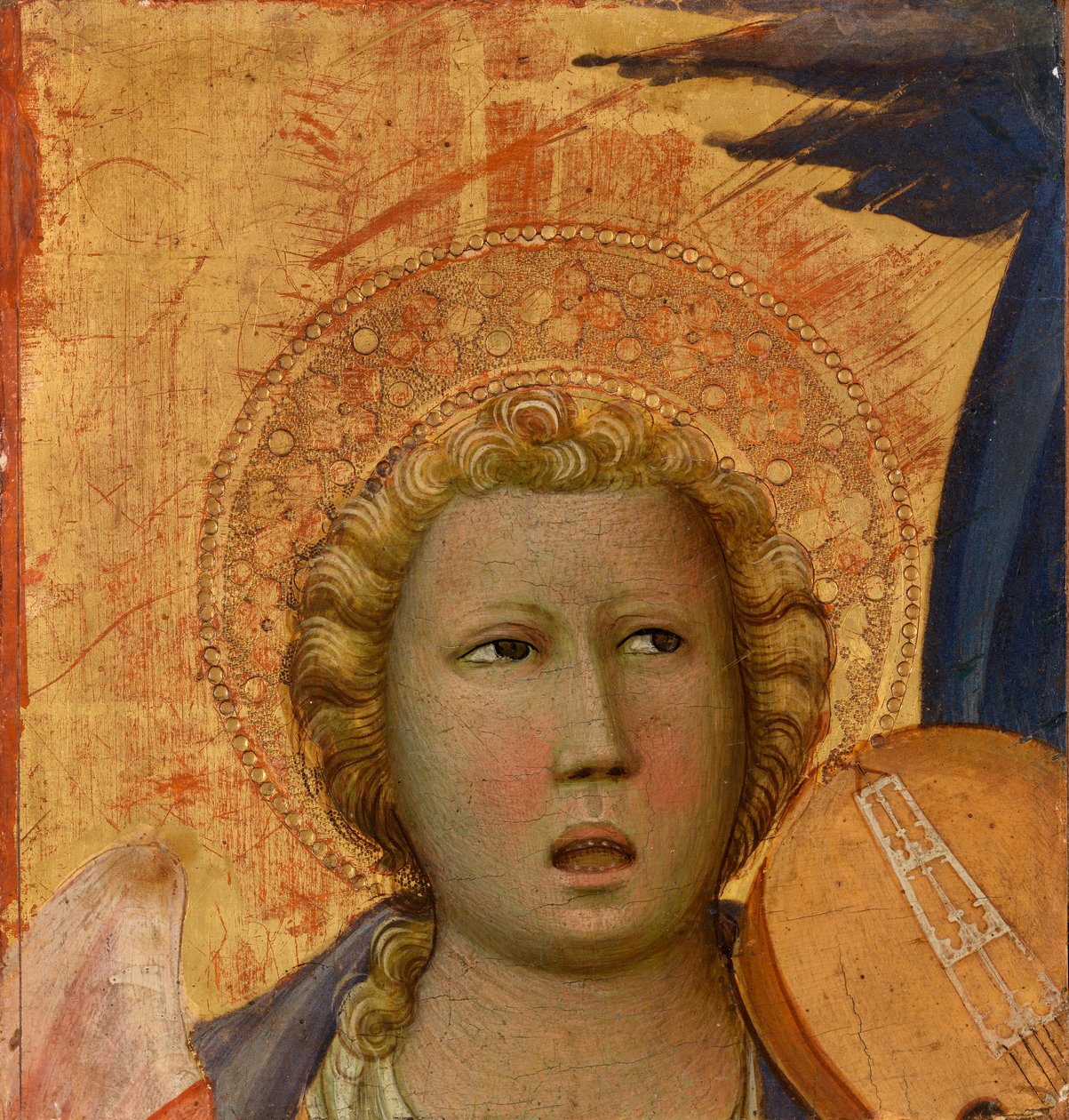 Angel (panelde tempera ve altın varak) by Italian School