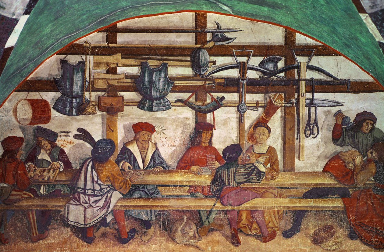 Muhafız Odası İçi (fresk) by Italian School