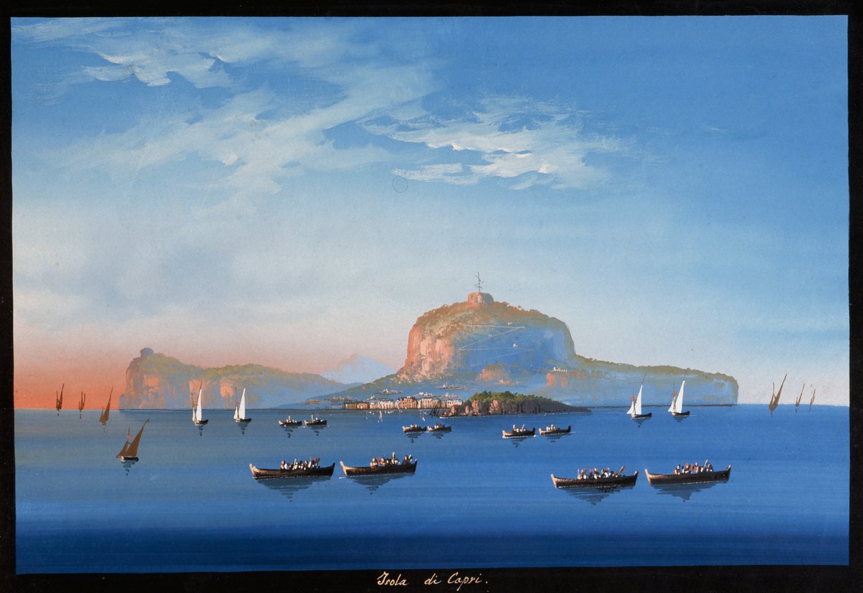 Capri Adası (guaj) by Italian School