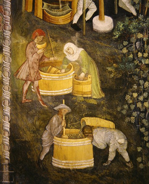 Yeni şarap (fresk) by Italian School