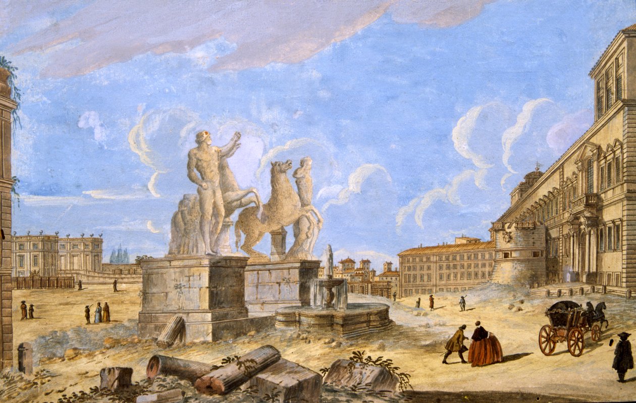 Monte Cavallo Meydanı by Italian School