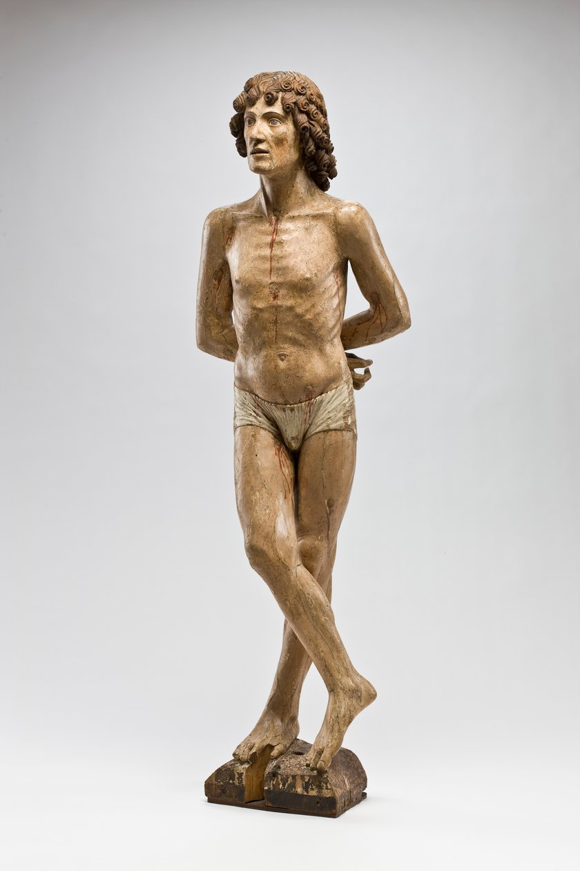 Aziz Sebastian, c.1500 (polikrom ahşap) by Italian School