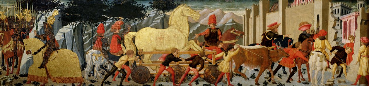 Truva Atı (panelde yağ) by Italian School