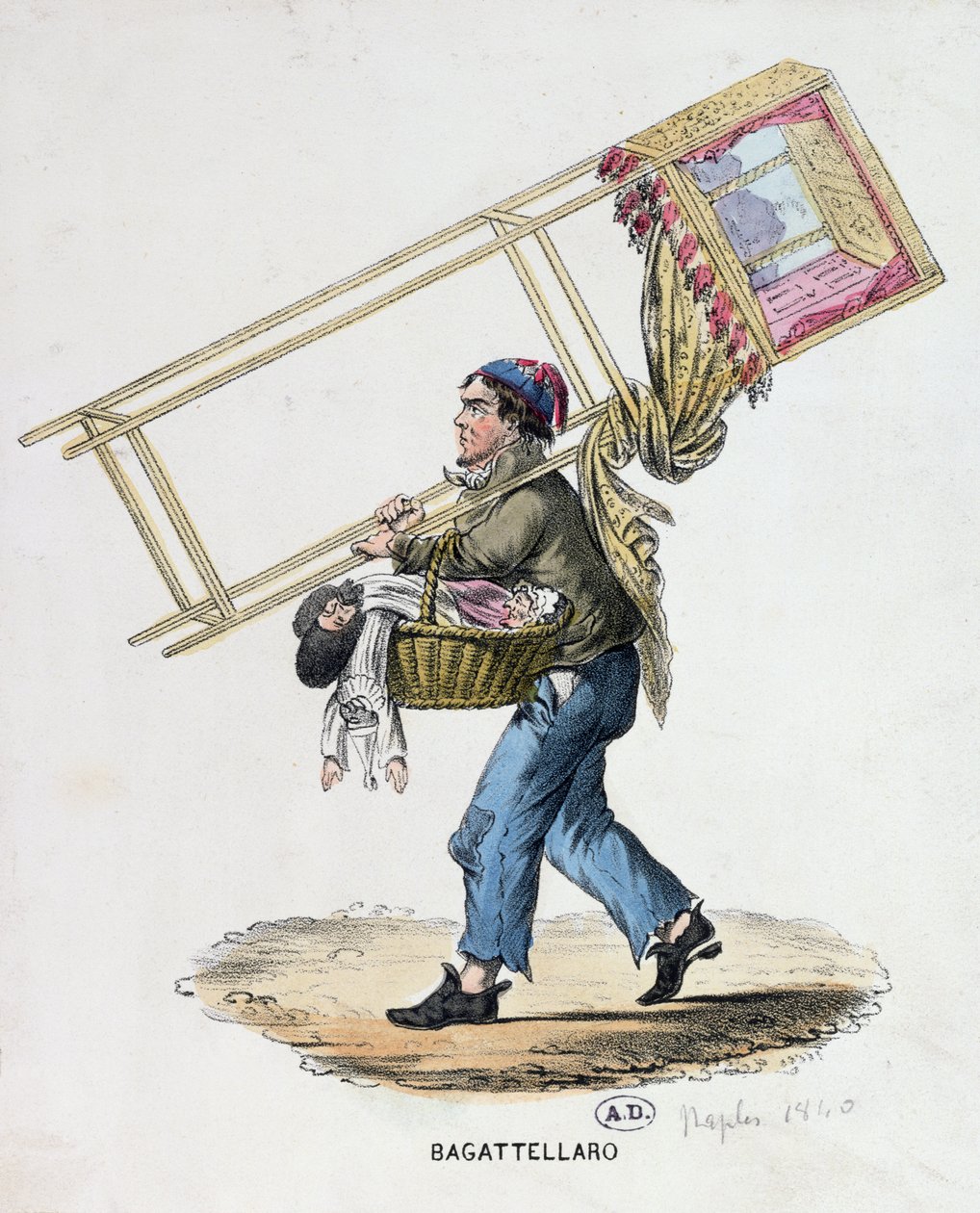 Gezgin Kuklacı, 1840 dolayları by Italian School
