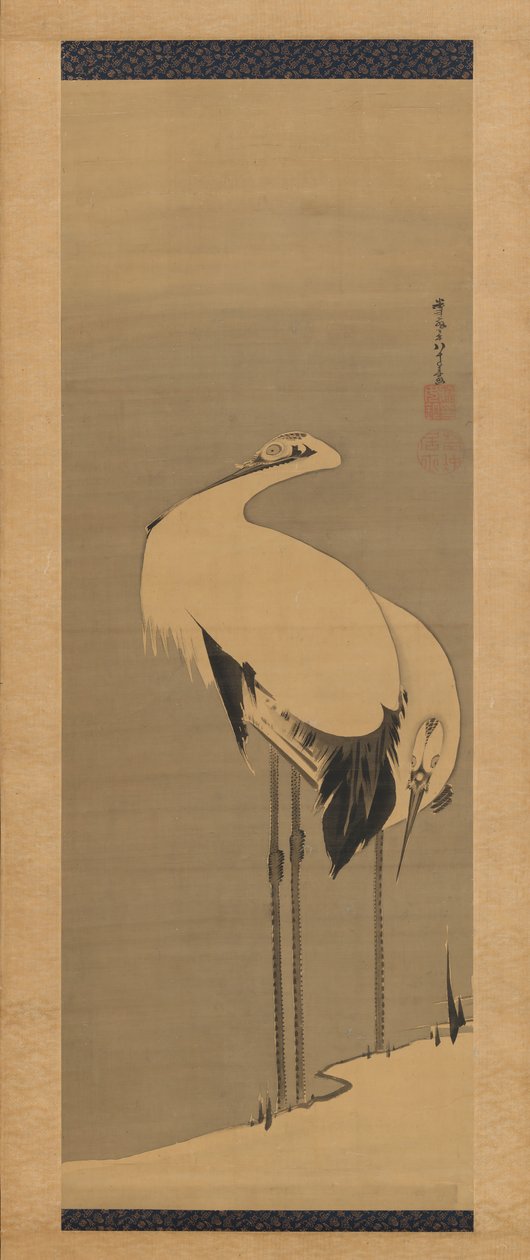 İki Vinç, 1795. by Ito Jakuchu