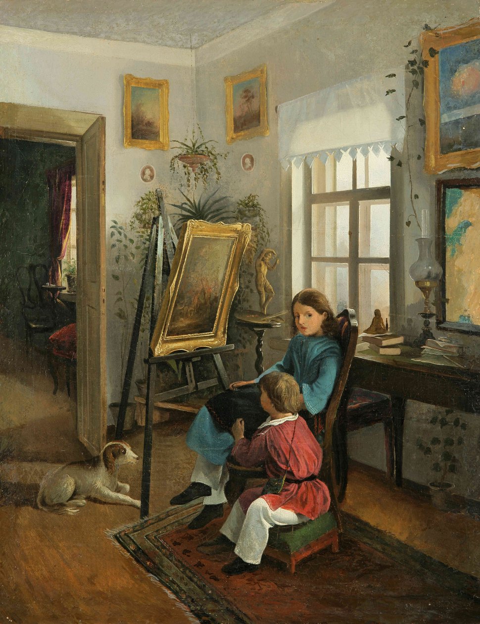 Khrutsky I.F. Sanatçının mülkünün odalarında by Ivan Khrutsky