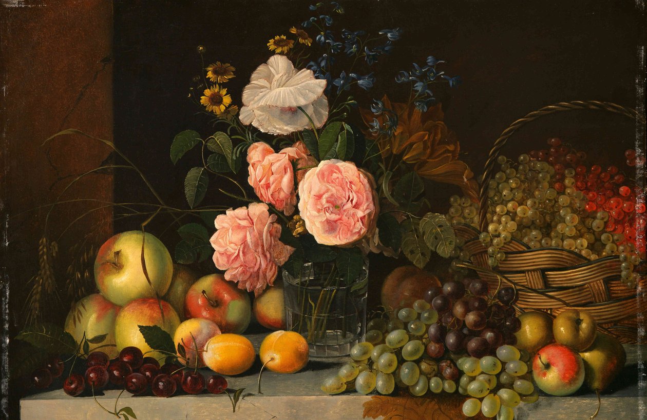 güller ve meyveler by Ivan Khrutsky