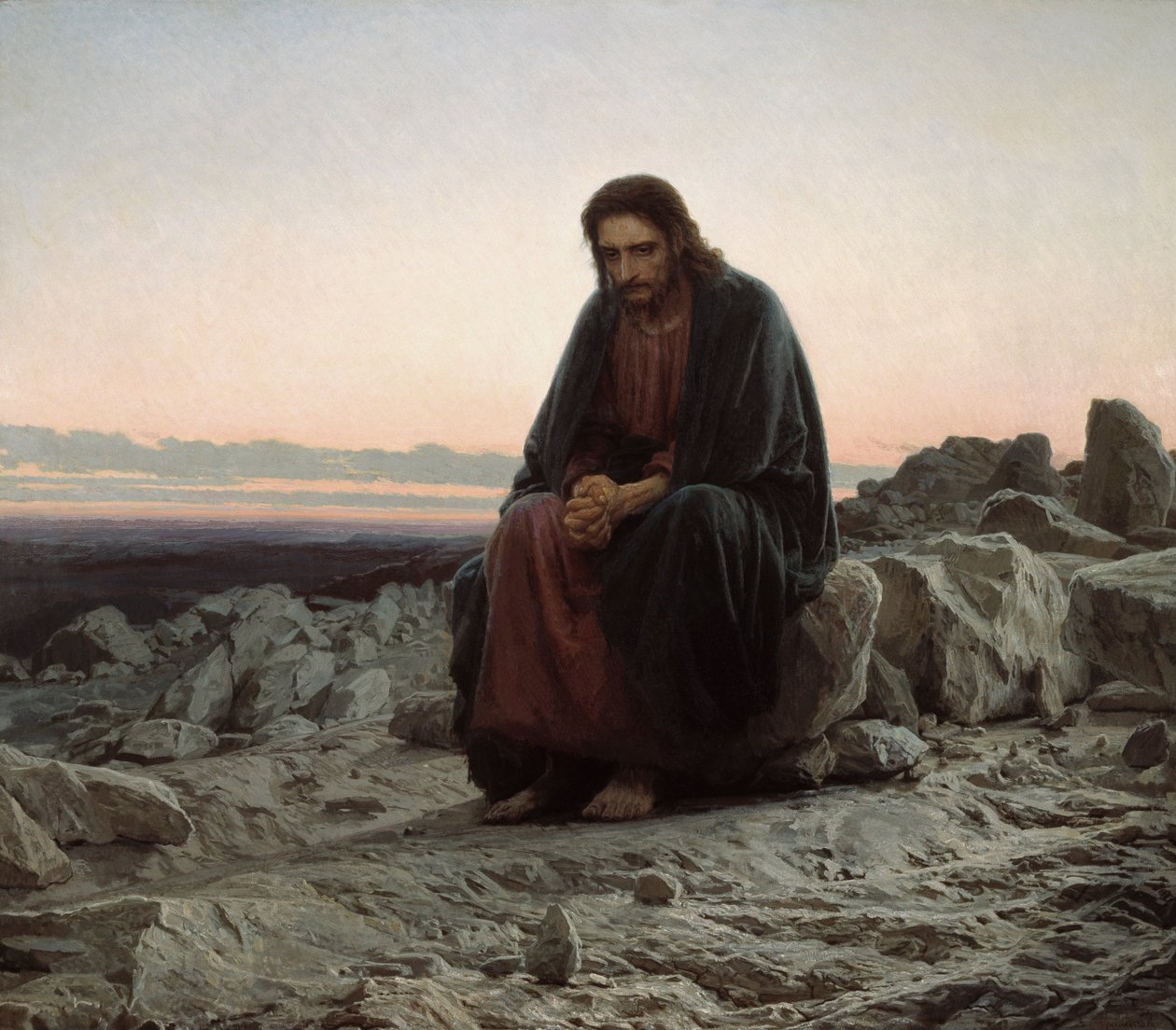 Vahşi doğada İsa by Ivan Nikolaevich Kramskoy