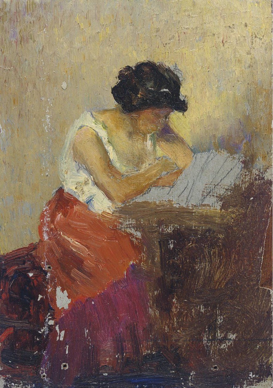 Ninie, çıplak kollar by Ivan Pavlovich Pokhitonov