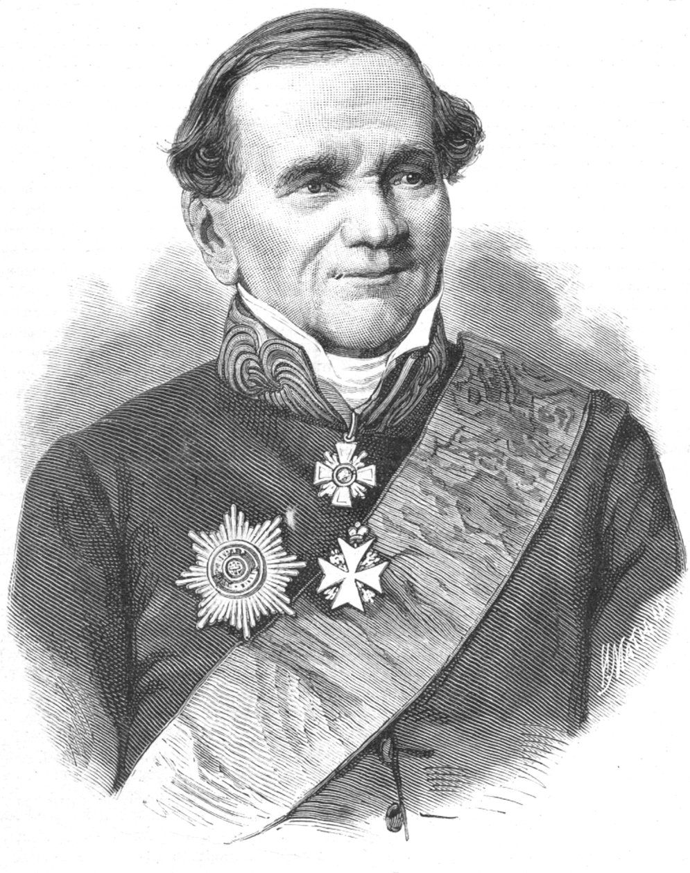 Fyodor Nikolaevich Glinka 1786-1880 by Ivan Ivanovich Matyushin