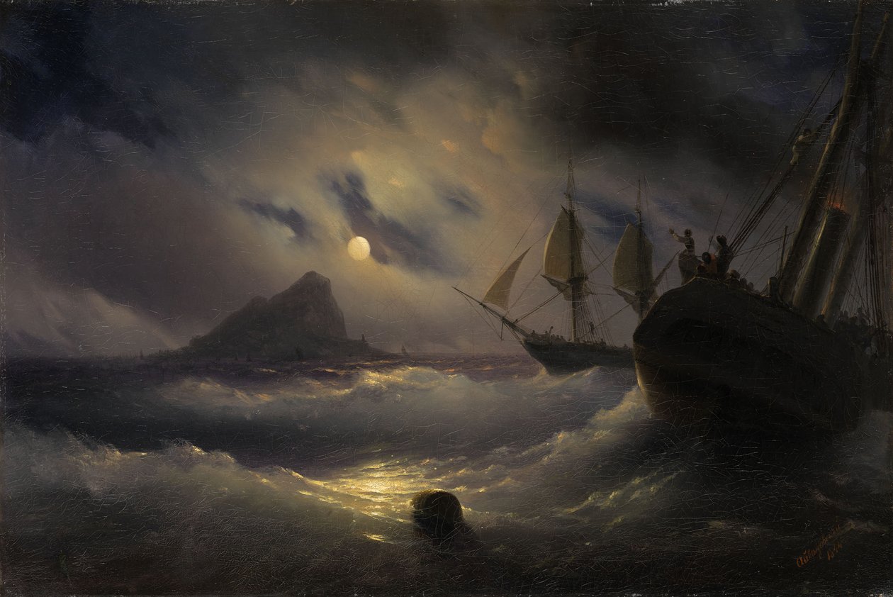 Cebelitarık Geceleri, 1844 by Ivan Konstantinovich Aivazovsky