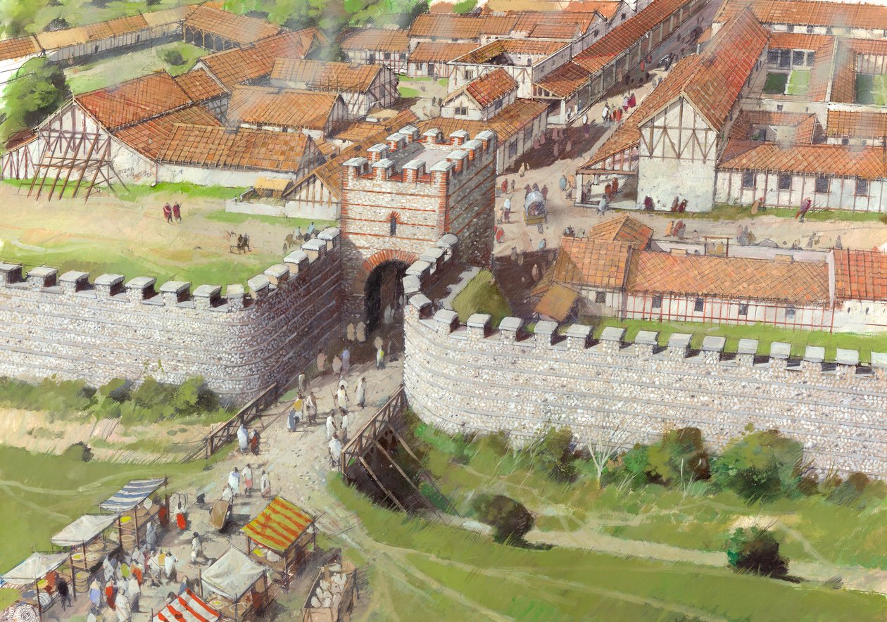 Silchester Roma Şehir Surları, 3. yüzyıl, 1990-2010. by Ivan Lapper