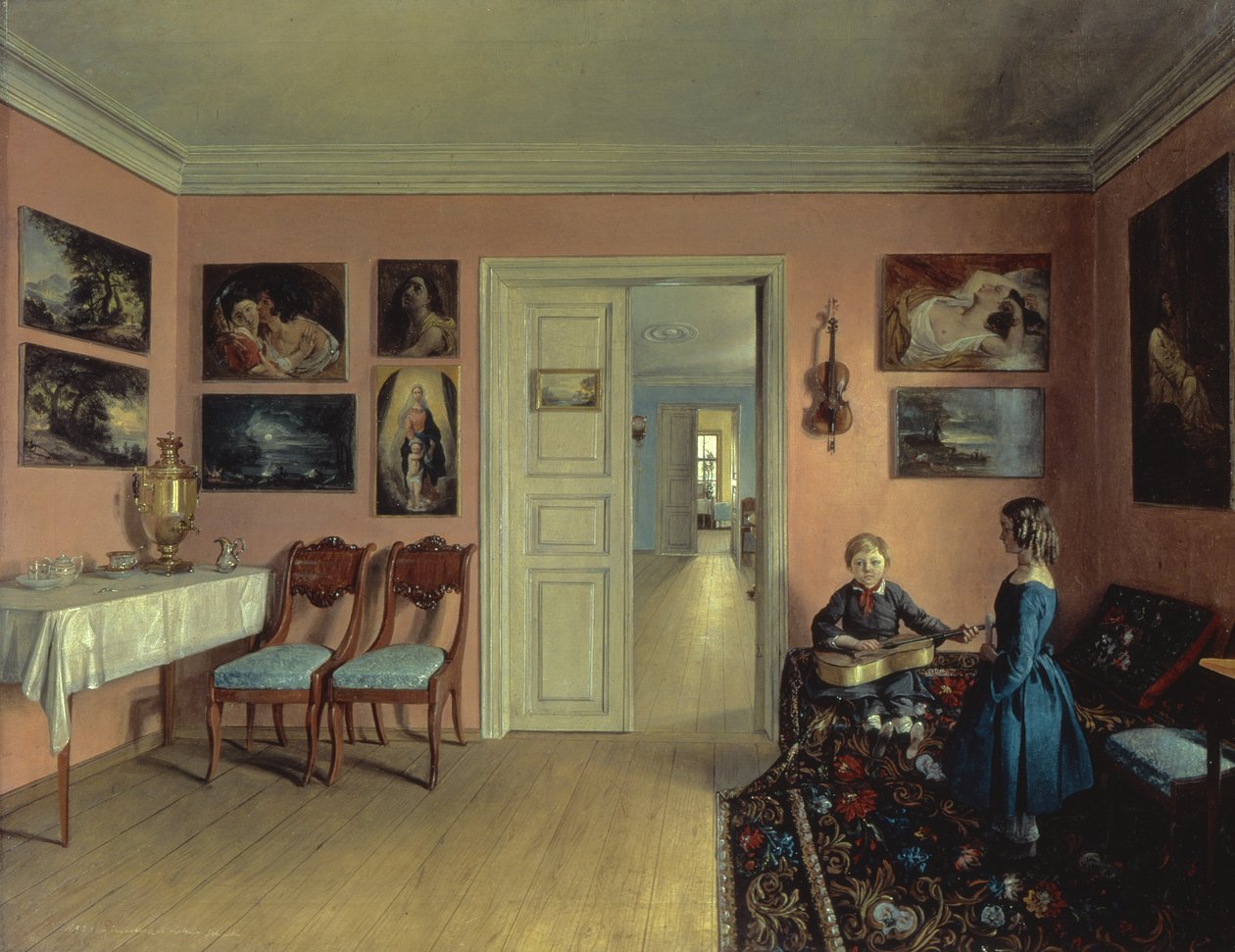 Sanatçılar Odasında, 1855 by Iwan Chrutsky