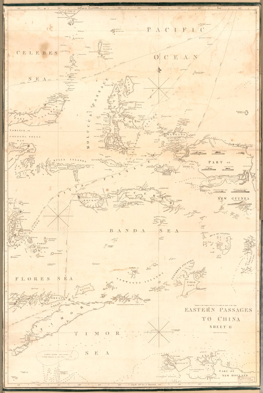 Hachures tarafından gösterilen Rölyef. Sondajlarla gösterilen derinlikler. by J. Bateman