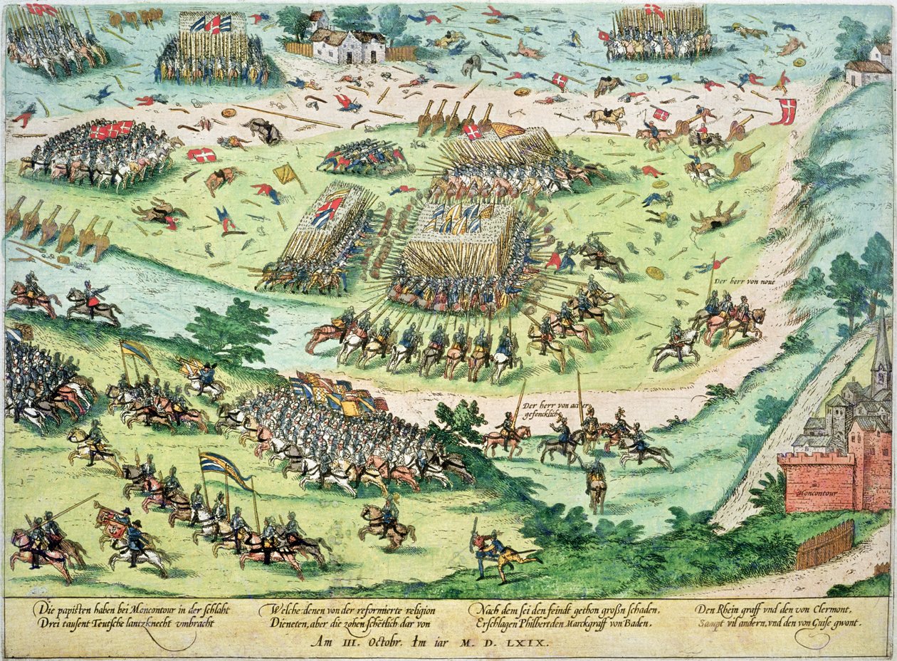 Moncontour Savaşı, 3 Ekim 1569 by J. J. and Tortorel, J. Perrissin