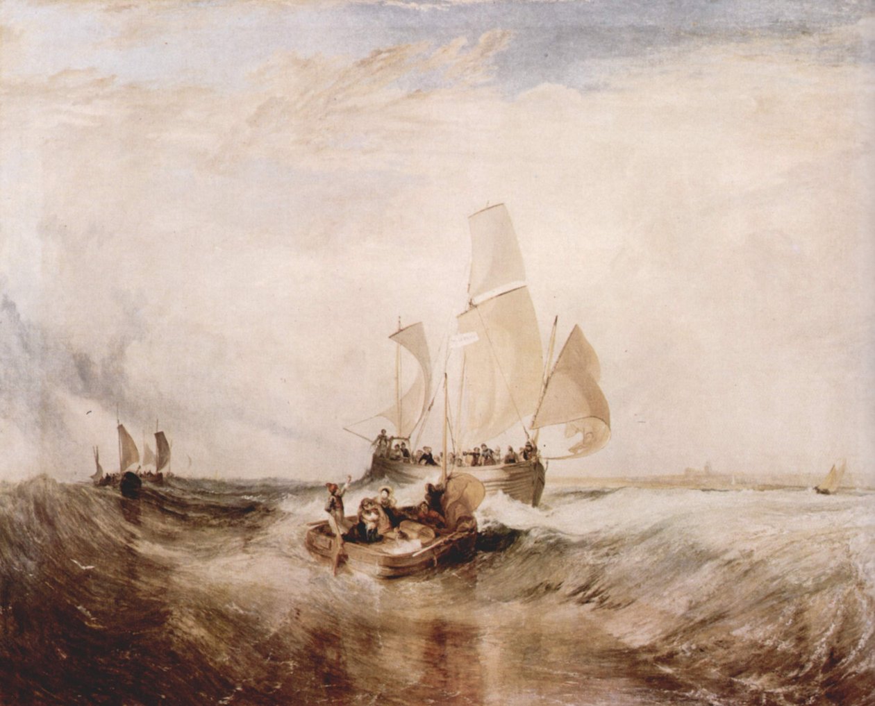 Şimdi ressam için, yolcular uçağa biniyor by Joseph Mallord William Turner