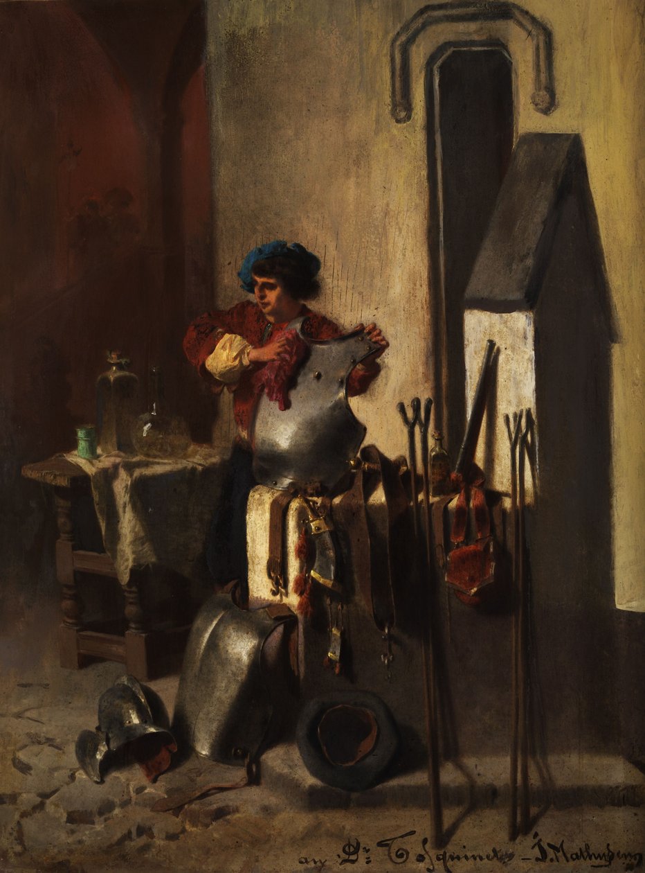 Bir cephanelikte Squire by J. Mathuysen