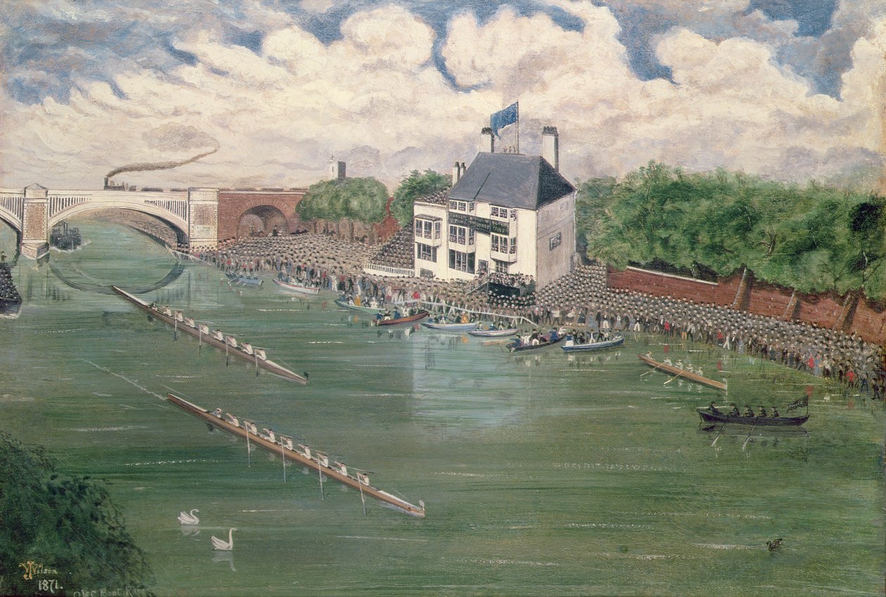 Oxford ve Cambridge Tekne Yarışı, 1871 by Lieutenant Colonel J. Wilson