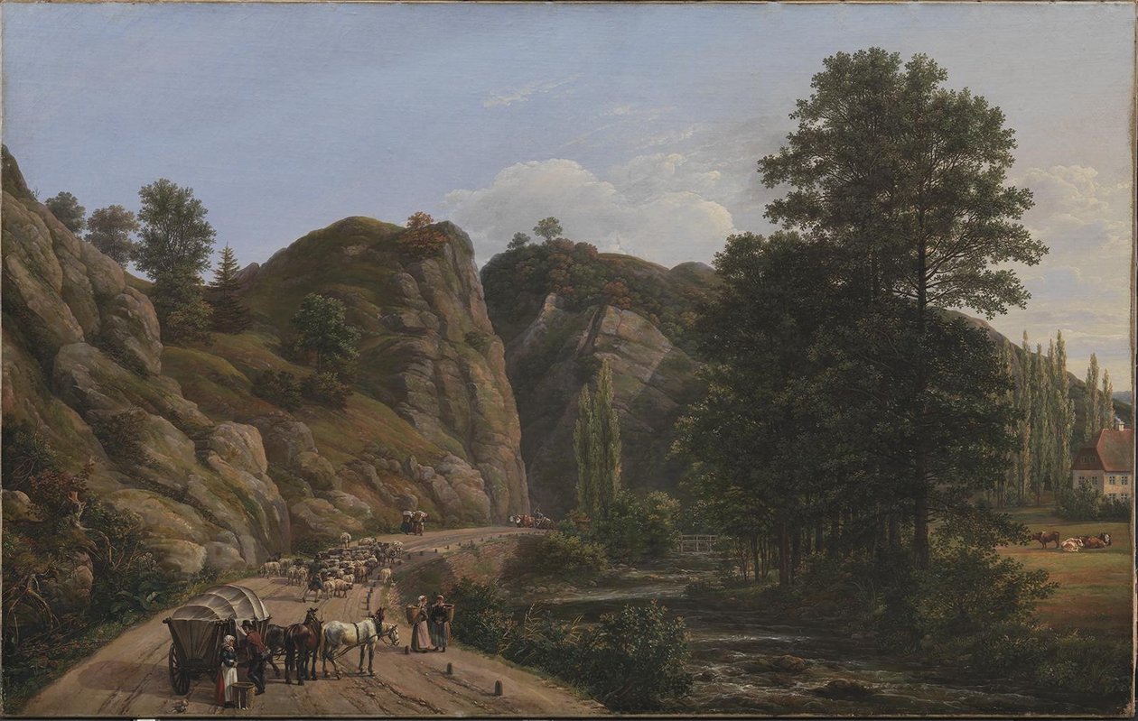 Dresden yakınlarındaki Plauenscher Grund by Johan Christian Dahl