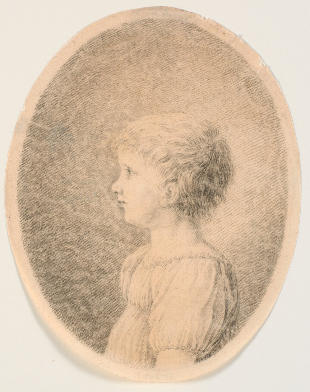 Çocuk portresi. Sağdaki profil by J.F. Clemens