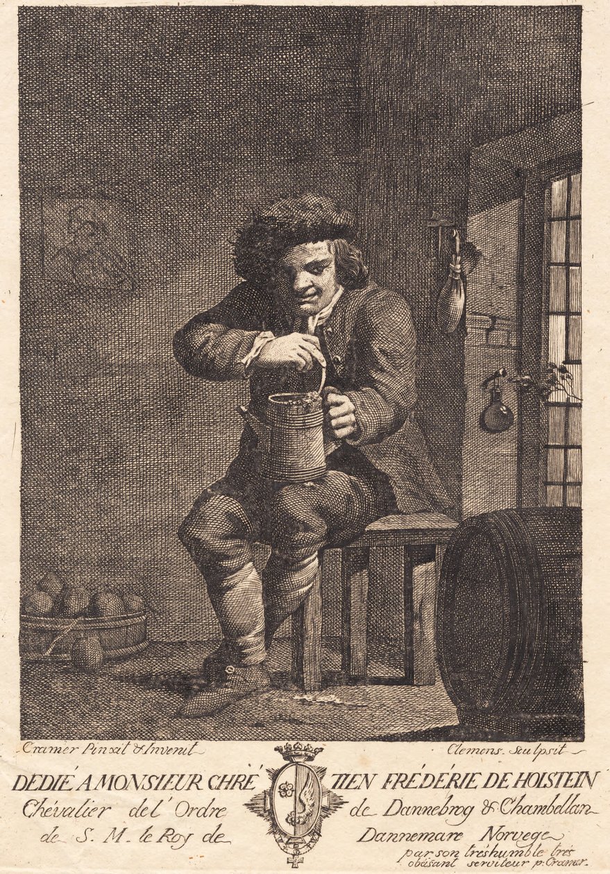 Oturan bir çiftçi by J.F. Clemens