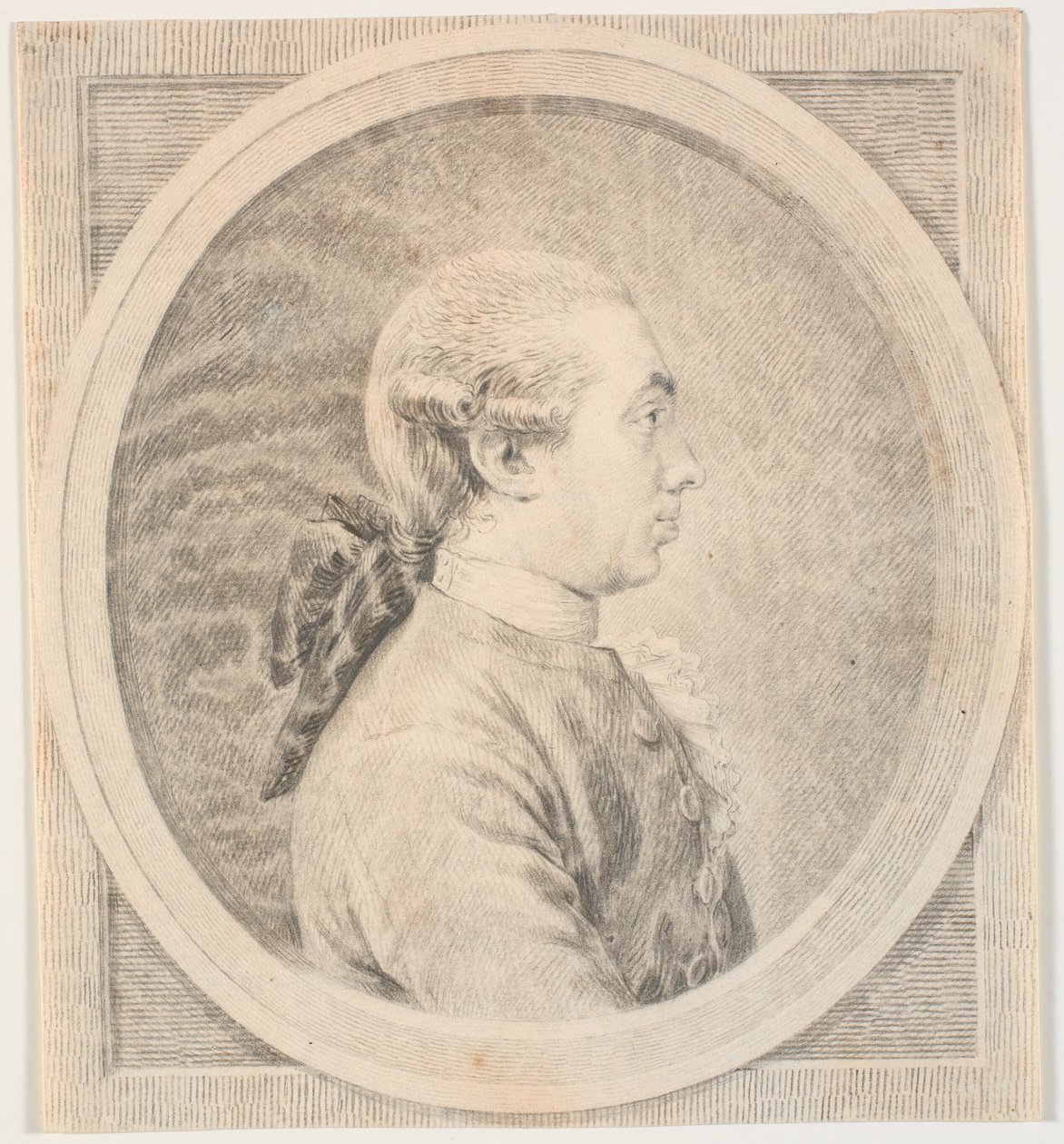 Erkek portresi. Soldaki profil by J.F. Clemens