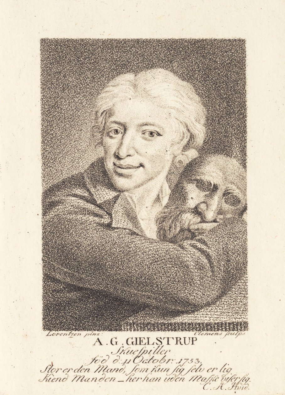 Oyuncu Adam Gottlob Gielstrup (1753-1830) by J.F. Clemens