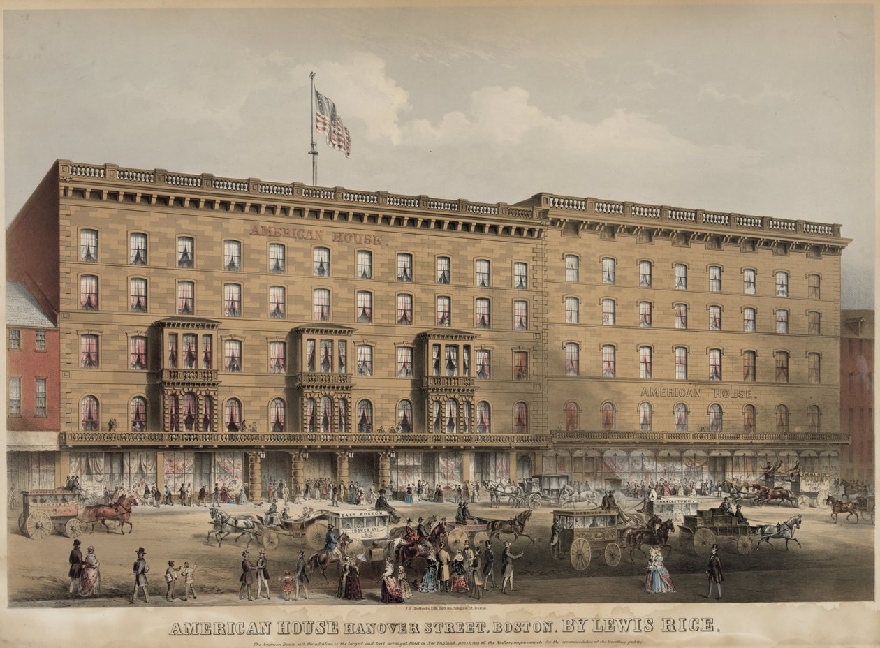 Amerikan Evi Hanover Caddesi, Boston Orta by J.H. Bufford