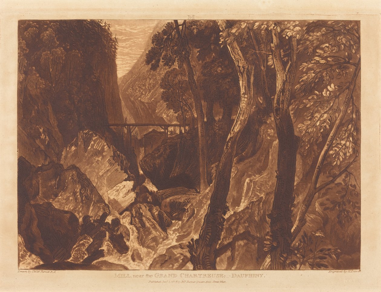 Grand Chartreuse yakınlarındaki değirmen, 1816