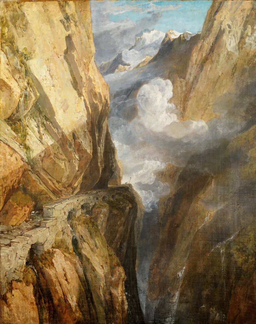 Saint Gotthard Geçidi, İsviçre, 1803-04. by Joseph Mallord William Turner