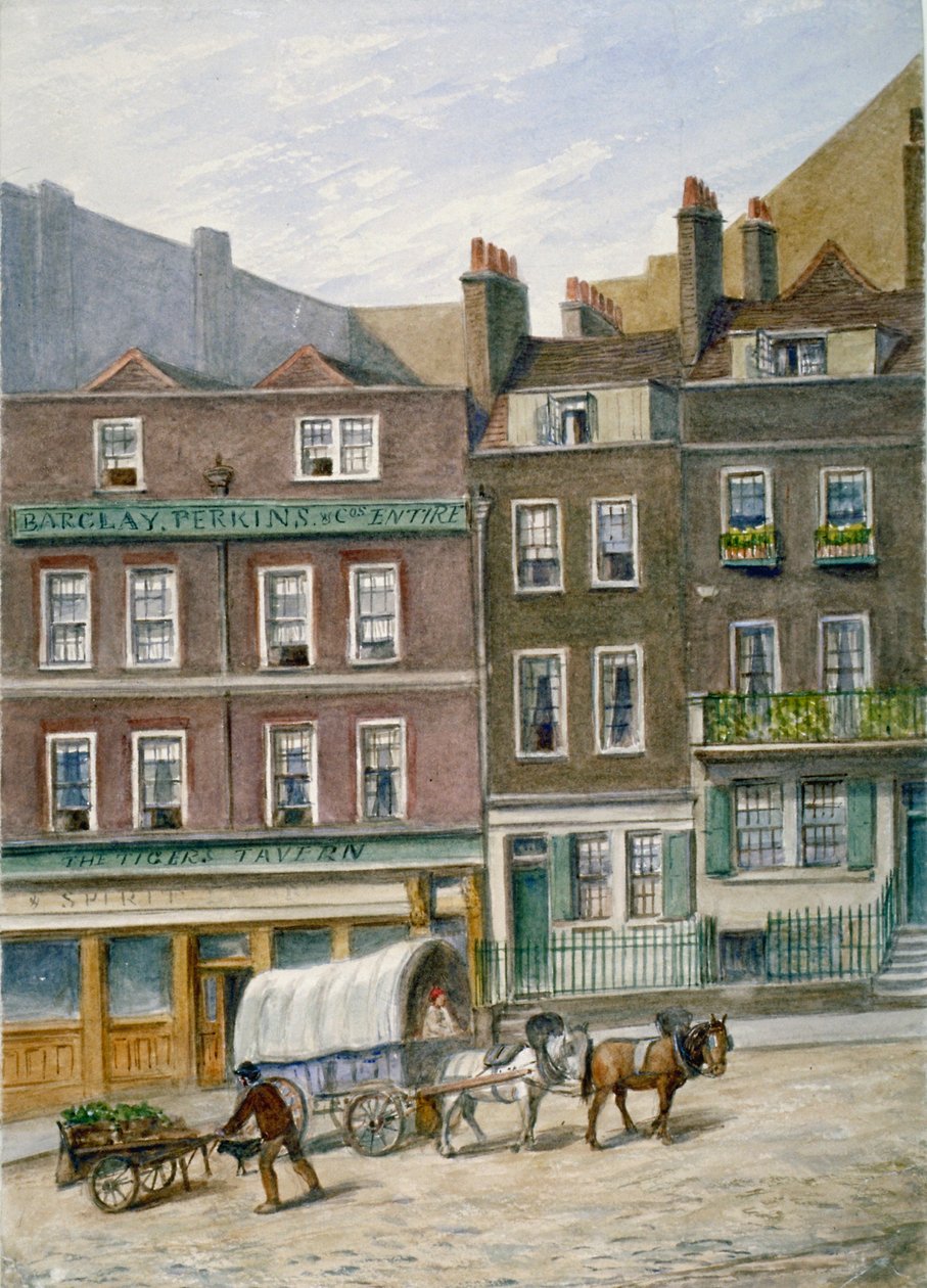 Tiger Tavern, Tower Dock, Londra, 1868. by JT Wilson