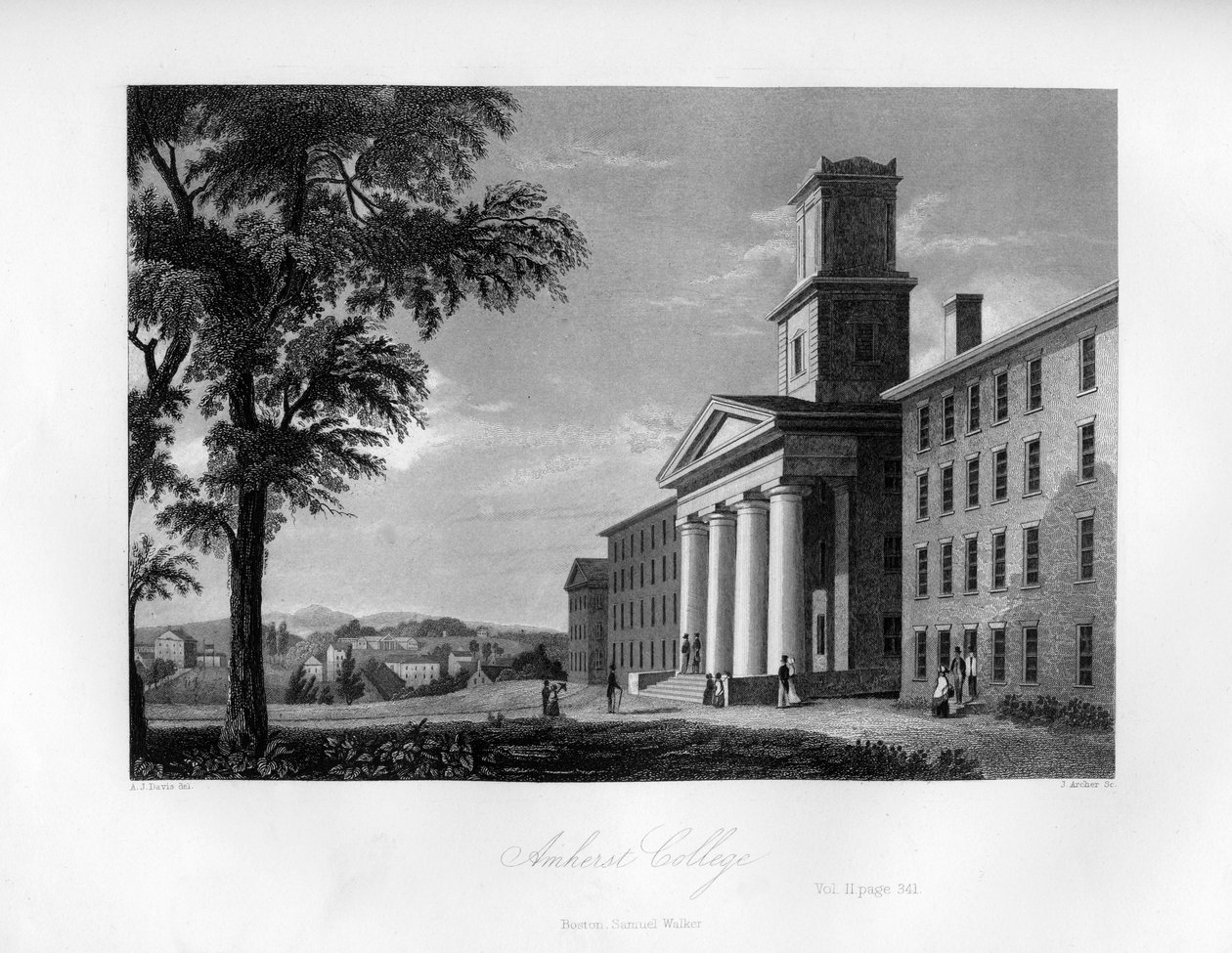 Amherst Koleji, Massachusetts, 1855. by J. Archer