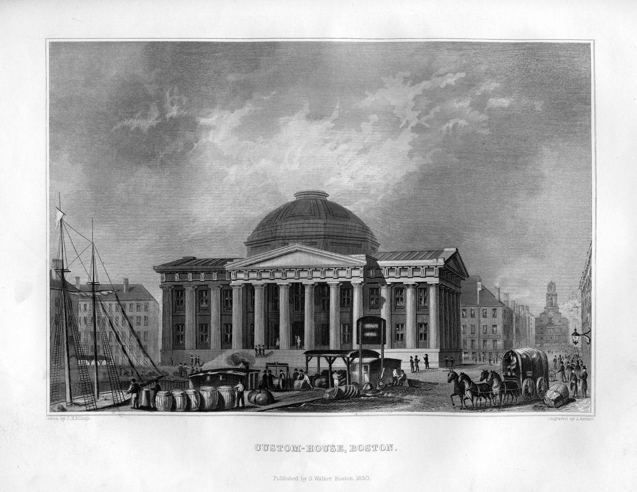 Özel Ev, Boston, Massachusetts, 1855. by J. Archer