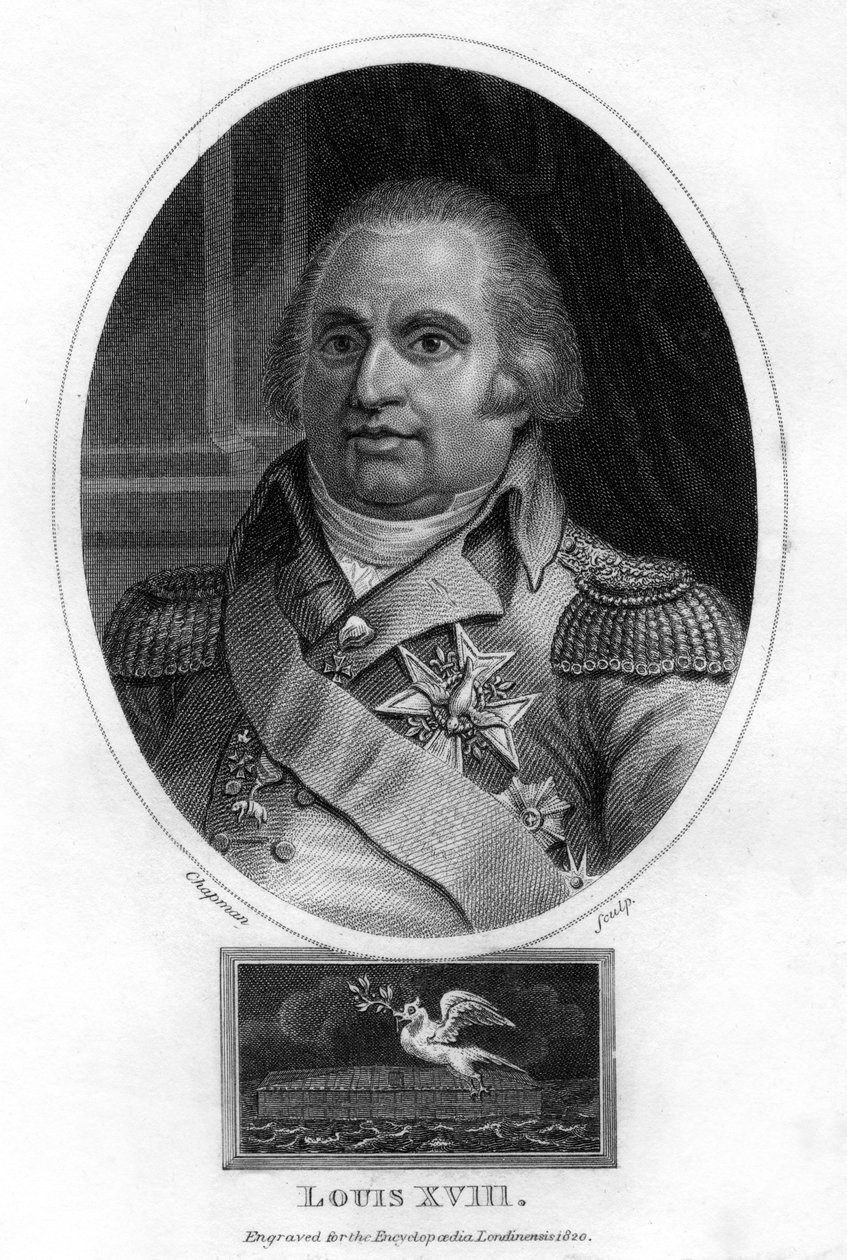 Louis XVIII, Fransa Kralı, 1820. by J. Chapman