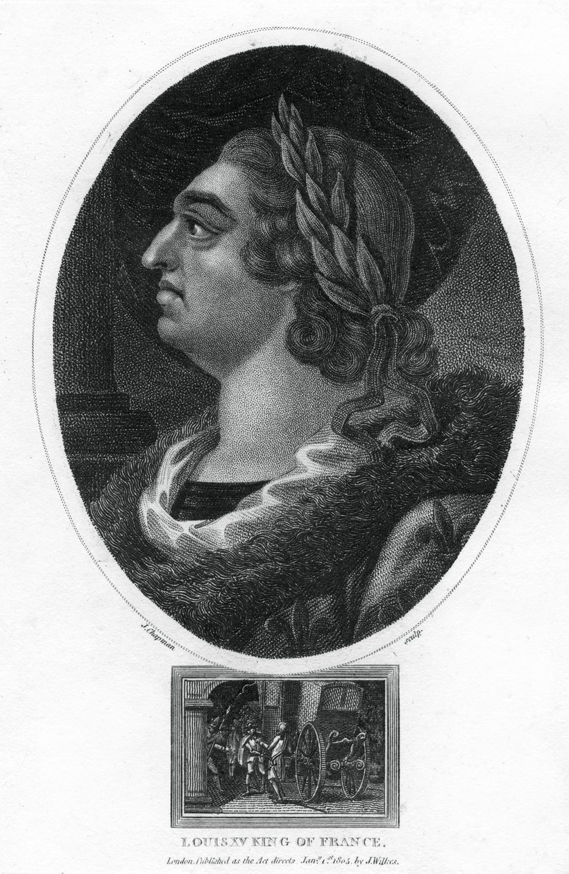 Louis XV, Fransa Kralı, 1805. by J. Chapman
