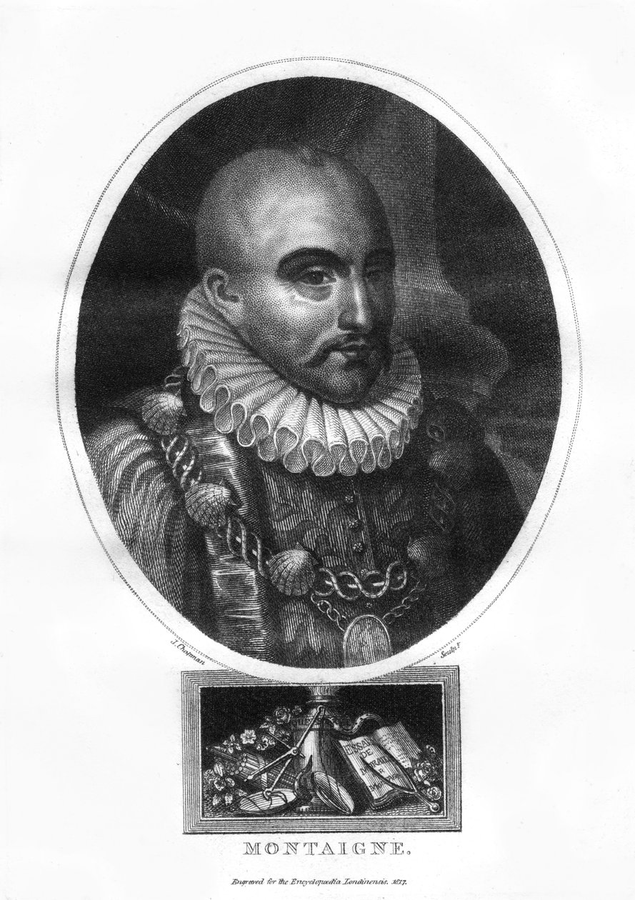 Michel Eyquem de Montaigne, Fransız yazar, 1817. by J. Chapman