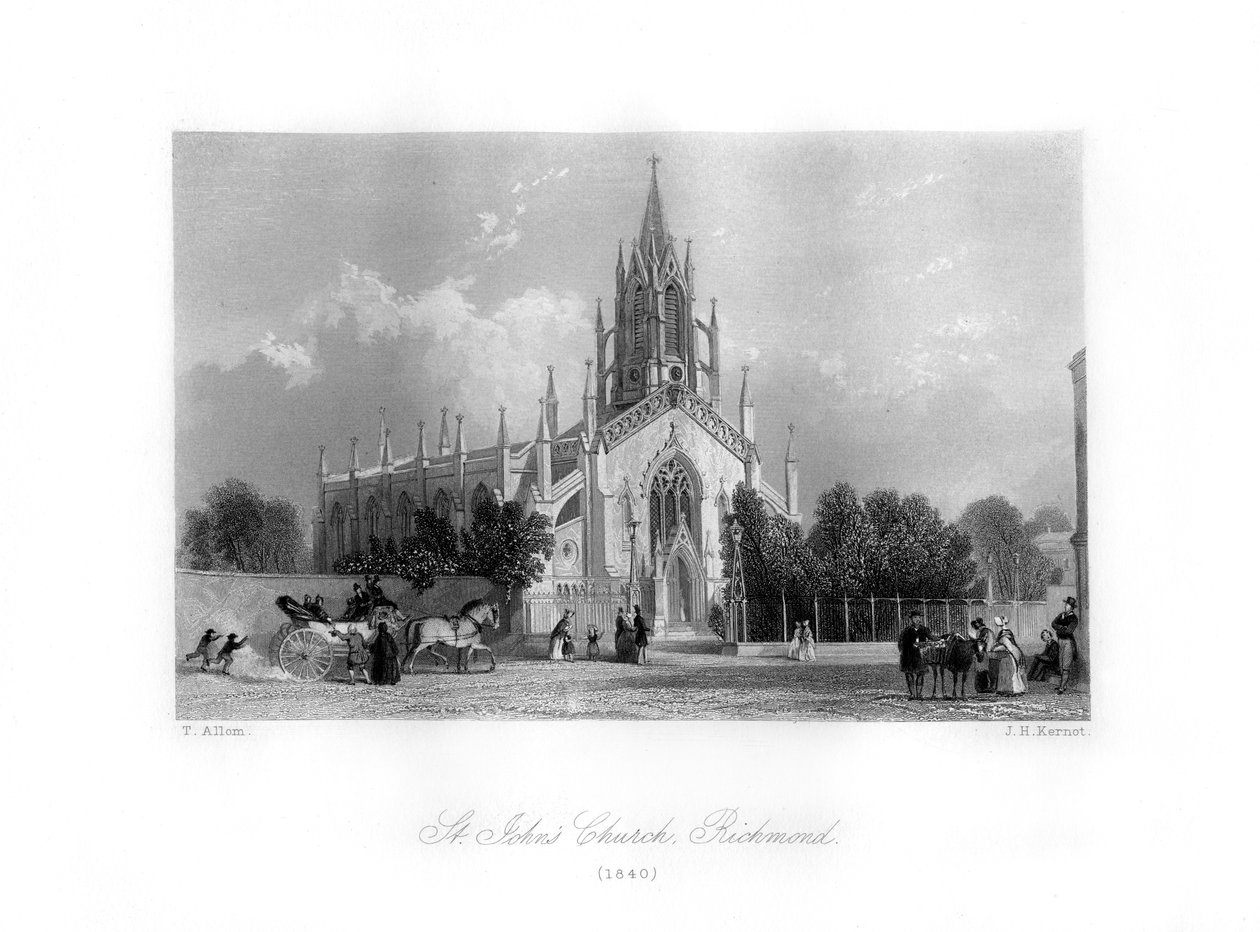 Aziz John Kilisesi, Richmond, 1840. by J. H. Kernot