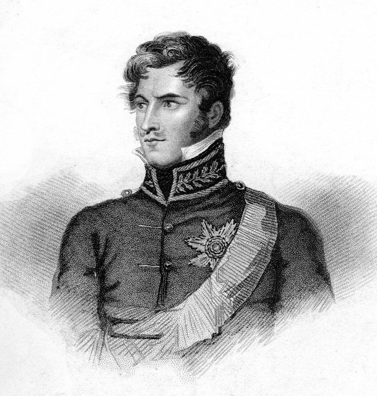 Saxe-Coburg-Saalfeld Prensi Leopold, 19. yüzyıl. by J. Hopwood