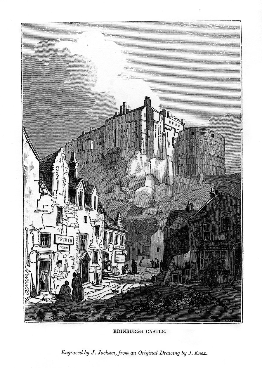 Edinburgh Kalesi, c1535-1570 1843 by J. Jackson